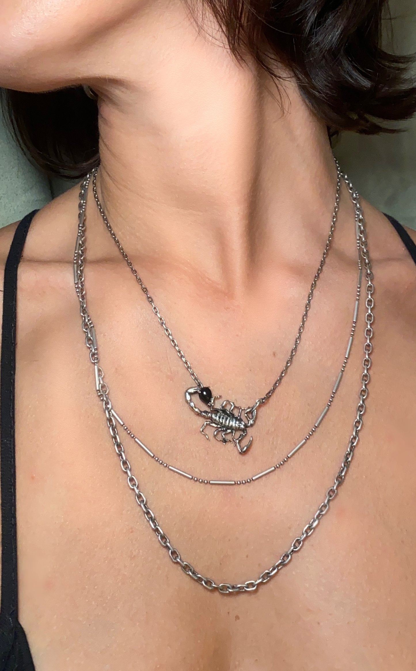 Scorpions Kiss Onyx Necklace