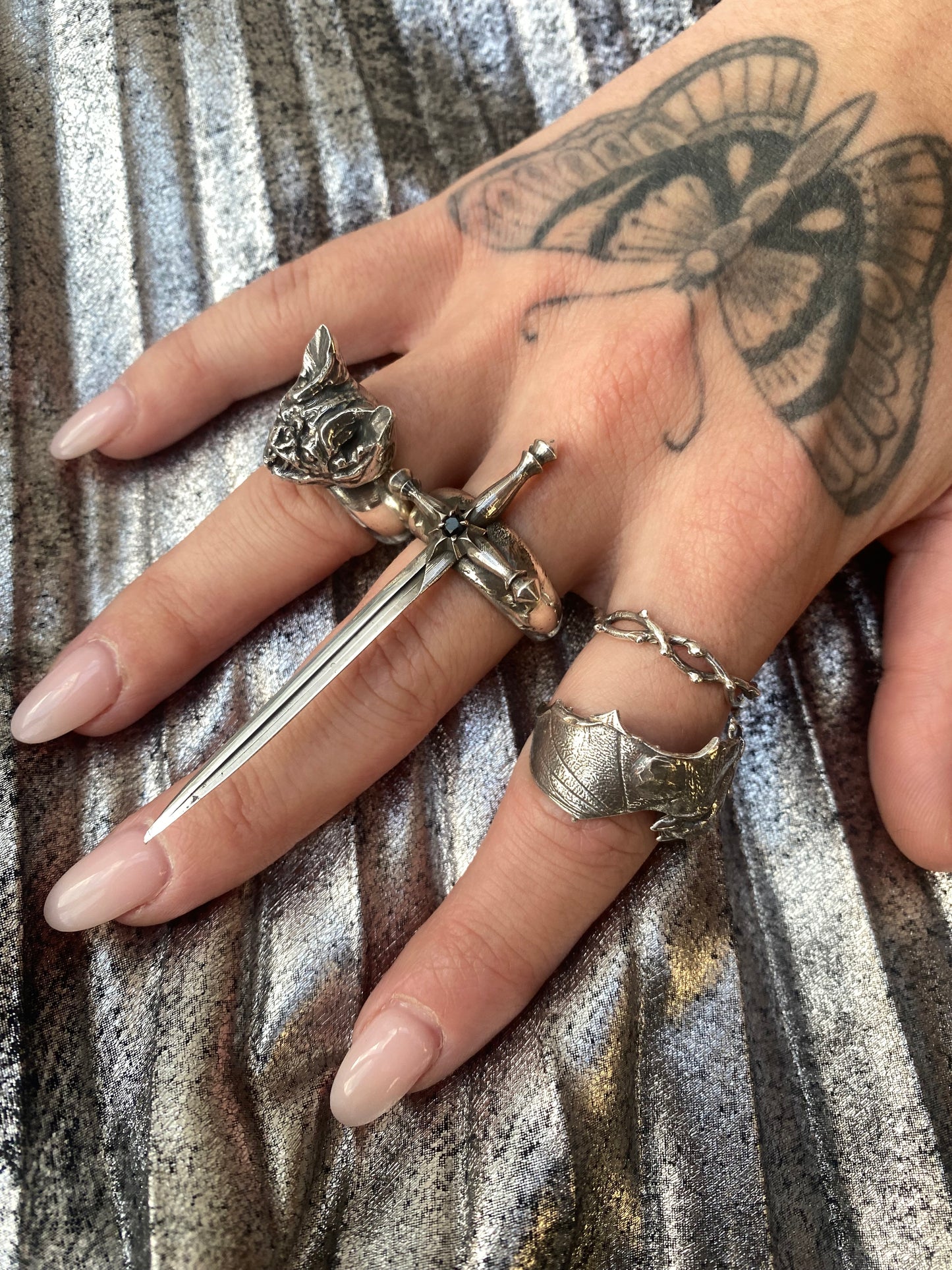 Desmodus Night Creature Sword Ring Large