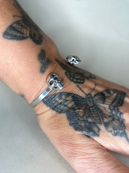 Death Dealer Skull Open Bracelet