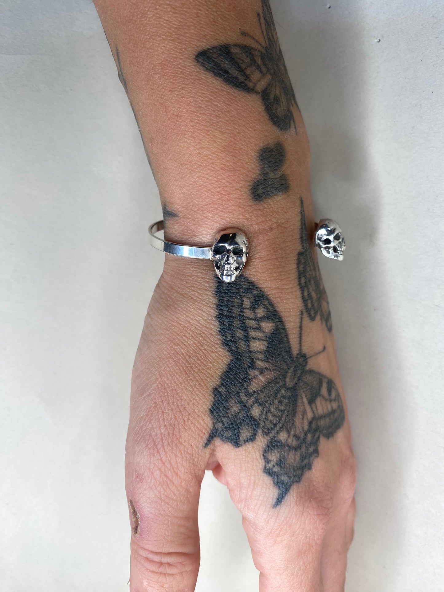 Death Dealer Skull Open Bracelet