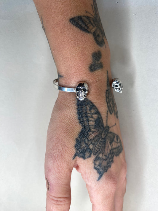 Death Dealer Skull Open Bracelet